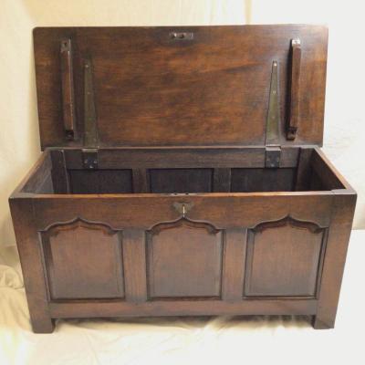 1377 Georgian Style Three Panel Footed Chest