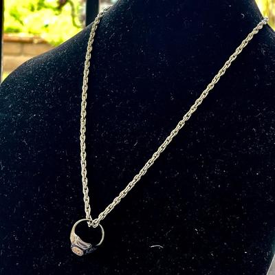 LOT 121  GOING STEADY1 SILVER CHAIN & VINTAGE CLASS RING