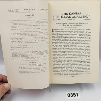 1957 Kansas Historical Quarterly