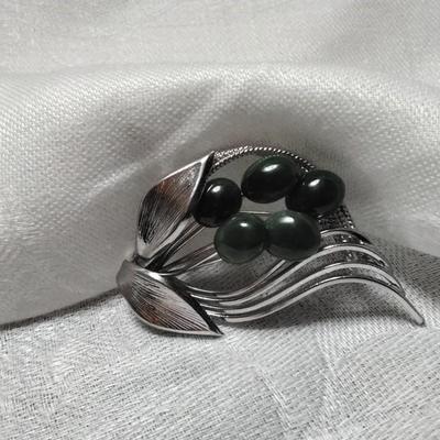 Stunning Unique Jade Brooch