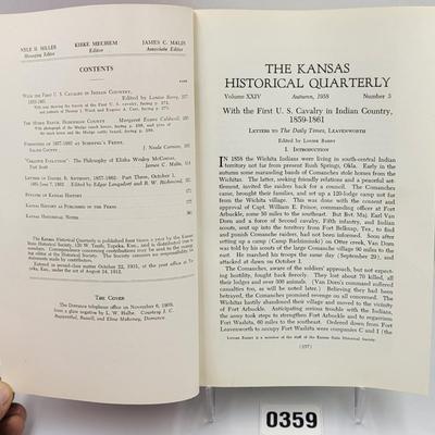 1958 Kansas Historical Quarterly