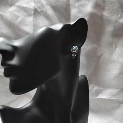 Castle Gap Turquoise Sterling Silver Clip On Convertible Earrings (Pendant Also!)