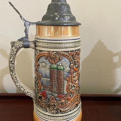 Pair of German beer steins