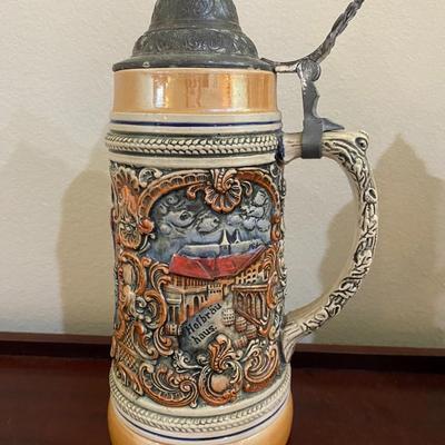 Pair of German beer steins