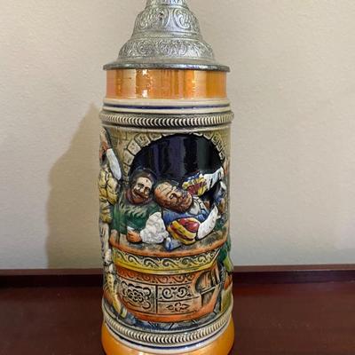 Pair of German beer steins