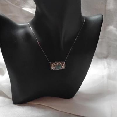 Vintage Turquoise 925 Slider Necklace