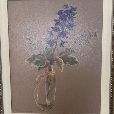 LOT 29C:  Bombay Company Framed & Signed Floral  Canvas Prints