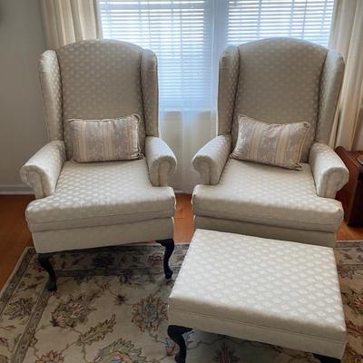 LOT 30C:  Accent Chairs & Ottoman