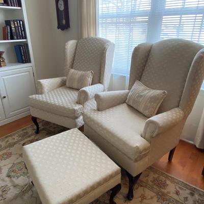 LOT 30C:  Accent Chairs & Ottoman