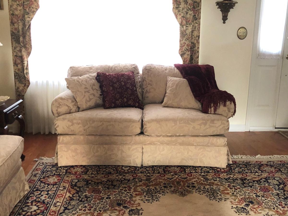 LOT56M Alexvale Furniture Cream Colored Loveseat w/ Floral Print