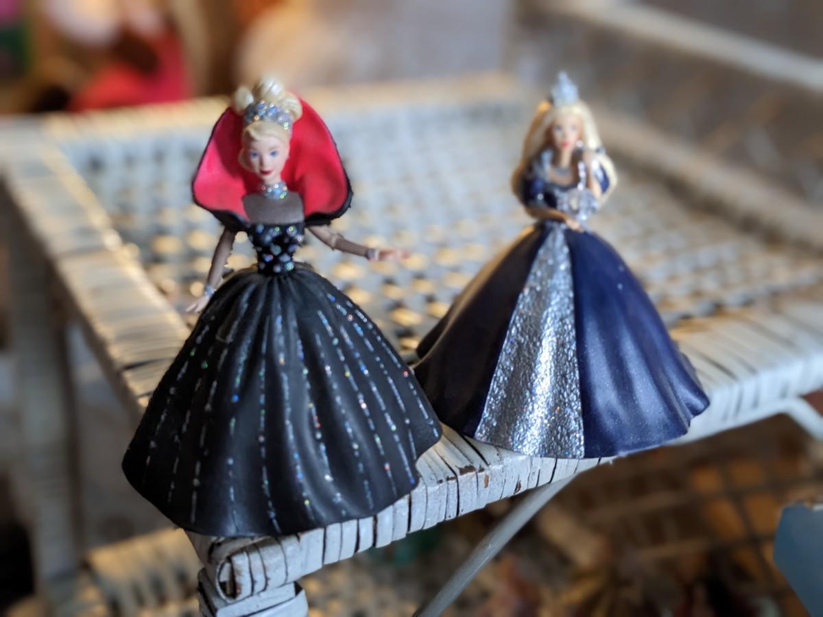 Barbie Ornaments, black blue