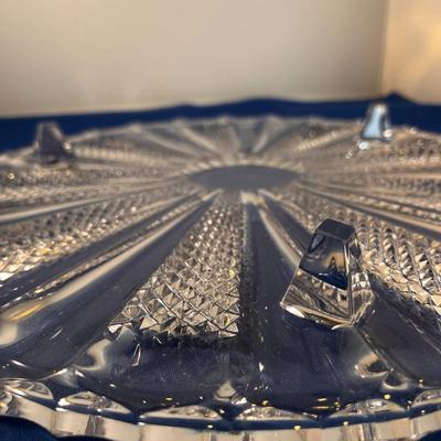 FANCY STARBURST CRYSTAL CAKE STAND