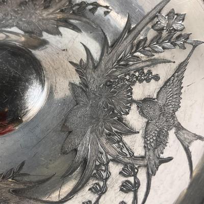 VICTORIAN HANDLED SILVER SERVING DISH