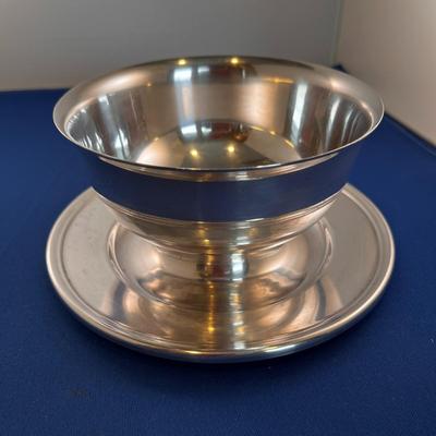 GORHAM SILVERPLATE BOWL w/ SPILL PLATE