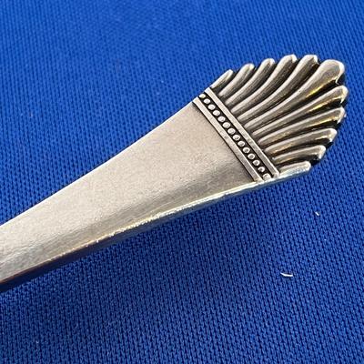 VINTAGE SILVER CAKE SERVER, ETCHED