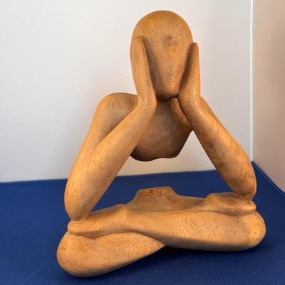 MODERNISTIC CARVED WOOD FIGURAL