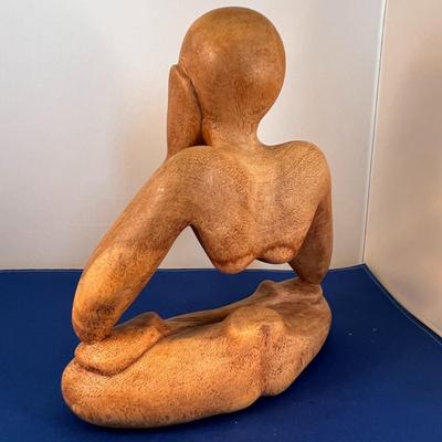 MODERNISTIC CARVED WOOD FIGURAL