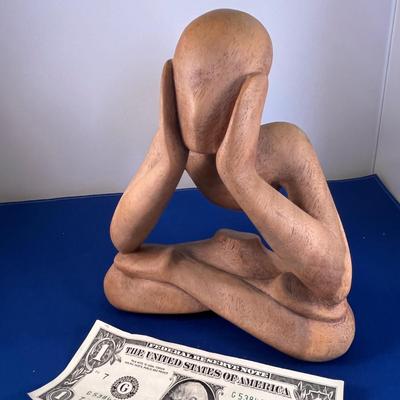 MODERNISTIC CARVED WOOD FIGURAL