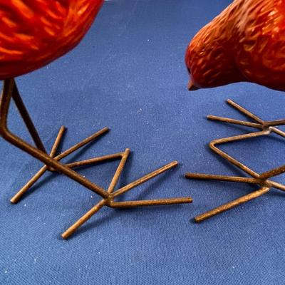 CHARMING CERAMIC BIRD VOTIVE PAIR