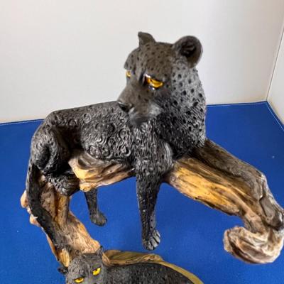 LOUNGING JAGUARS CERAMIC FIGURAL