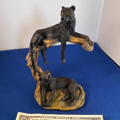 LOUNGING JAGUARS CERAMIC FIGURAL