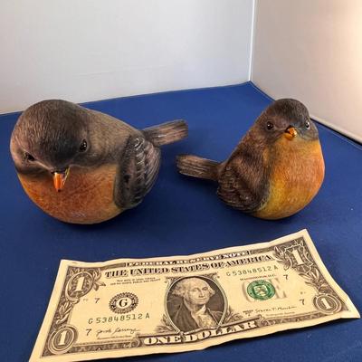 MAMA & BABY ROBIN BIRD FIGURAL PAIR