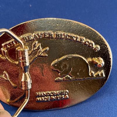 METAL, RESIN EAGLE HEAD BELT BUCKLE 