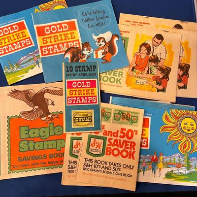 GOLD STRIKE, S&H GREEN STAMP BOOKLETS