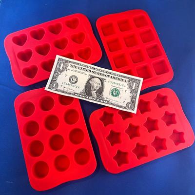 SET OF 4 SILICONE CHOCOLATE MOLDS