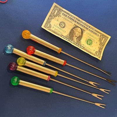 FANCY FONDUE FORK SET OF 6
