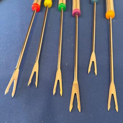 FANCY FONDUE FORK SET OF 6