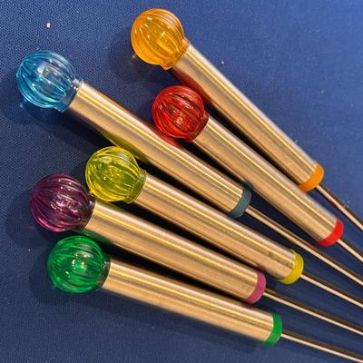 FANCY FONDUE FORK SET OF 6