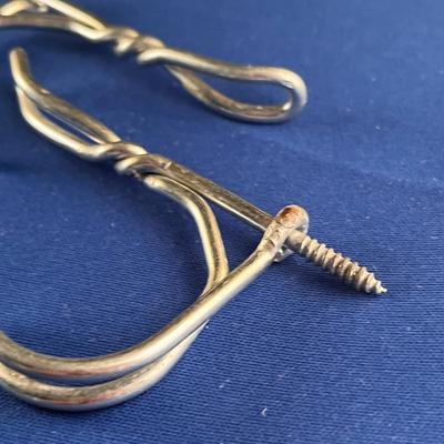 VINTAGE TWISTED WIRE COAT HOOKS