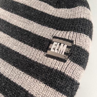 WINTER-READY STRIPED GREY BEANIE by ELM