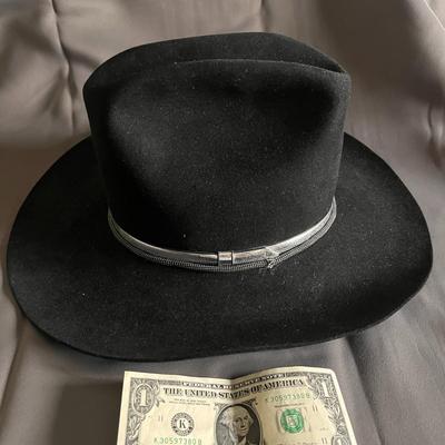 BLACK FELT RESISTOL COWBOY HAT