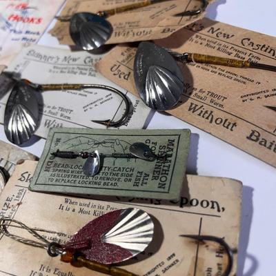 VINTAGE FISHING LURES ON ORIGINAL CARDS