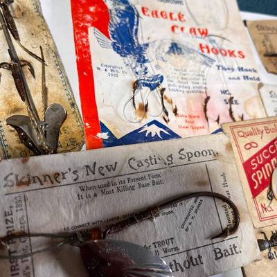 VINTAGE FISHING LURES ON ORIGINAL CARDS