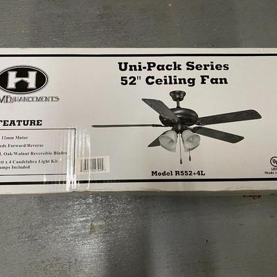 52â€ ceiling fan, Home Enhancements - NEW