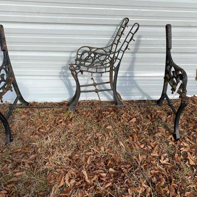 Pr of Cast Iron Park Bench Frames