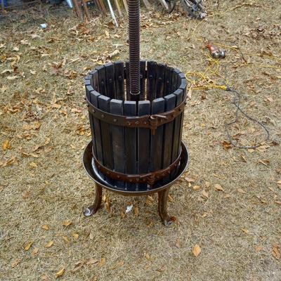 Antique Wood Fruit Press