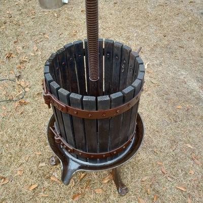 Antique Wood Fruit Press