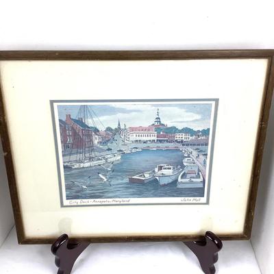 1356 John Moll Annapolis City Dock Framed Print