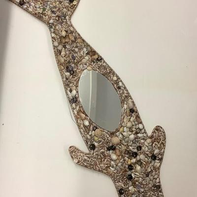 1359 Dolphin Shell Mosaic with Mirror