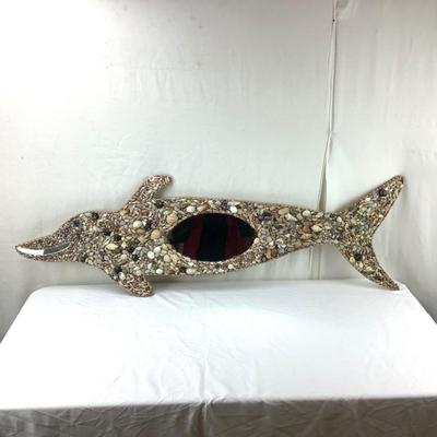 1359 Dolphin Shell Mosaic with Mirror