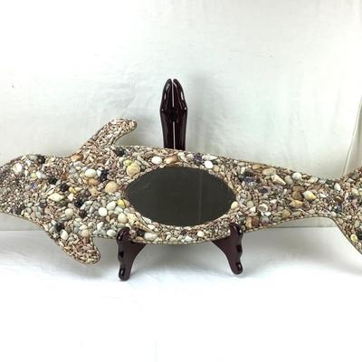 1359 Dolphin Shell Mosaic with Mirror