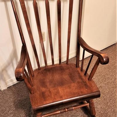 Lot #29 Vintage Tell City Maple Rocker - Mid-Century Colonial Style
