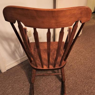 Lot #29 Vintage Tell City Maple Rocker - Mid-Century Colonial Style