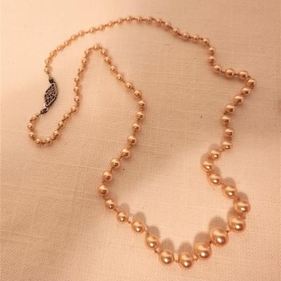 Lot #35  Two Strands Costume Pearls, one with 10KT White Gold Clasp