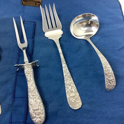 1392 STIEFF Sterling Silver Serving Pieces "Rose"