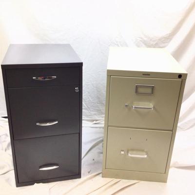 1385 HON Two Drawer Cabinet with 3 Drawer Filing Cabinet